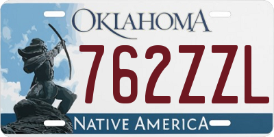 OK license plate 762ZZL