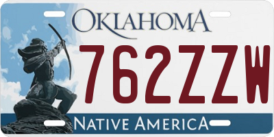 OK license plate 762ZZW