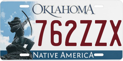 OK license plate 762ZZX