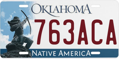 OK license plate 763ACA