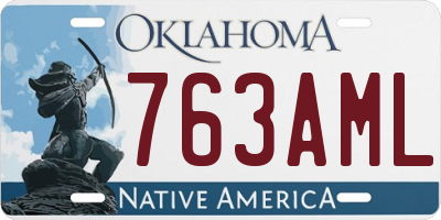 OK license plate 763AML