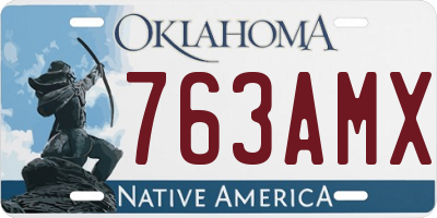OK license plate 763AMX