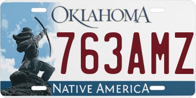 OK license plate 763AMZ