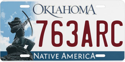 OK license plate 763ARC