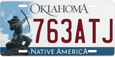 OK license plate 763ATJ