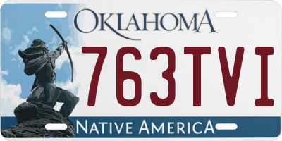 OK license plate 763TVI