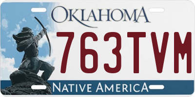 OK license plate 763TVM