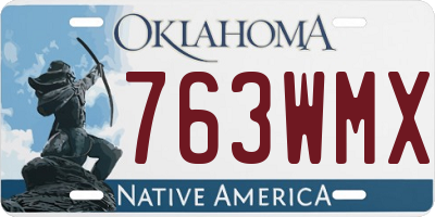 OK license plate 763WMX