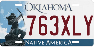 OK license plate 763XLY