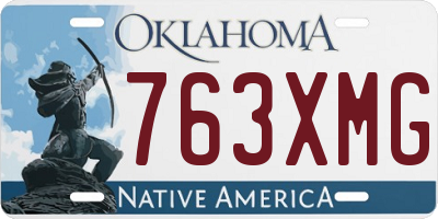 OK license plate 763XMG