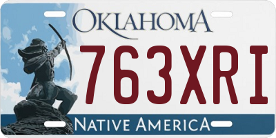 OK license plate 763XRI