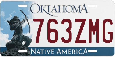 OK license plate 763ZMG