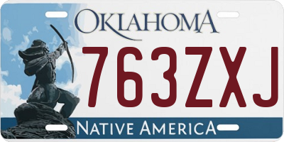 OK license plate 763ZXJ