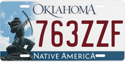 OK license plate 763ZZF