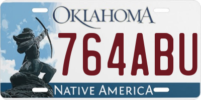 OK license plate 764ABU