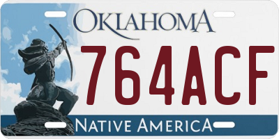 OK license plate 764ACF