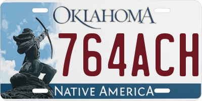 OK license plate 764ACH