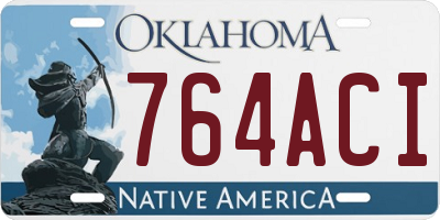 OK license plate 764ACI
