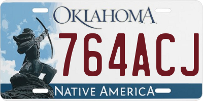 OK license plate 764ACJ