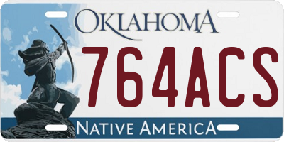 OK license plate 764ACS