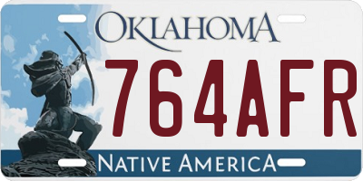 OK license plate 764AFR