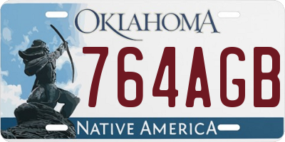 OK license plate 764AGB