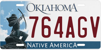 OK license plate 764AGV