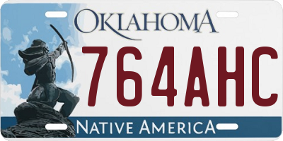 OK license plate 764AHC