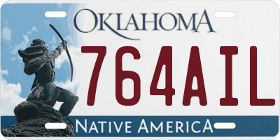 OK license plate 764AIL