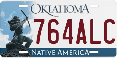 OK license plate 764ALC