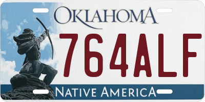 OK license plate 764ALF