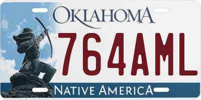 OK license plate 764AML