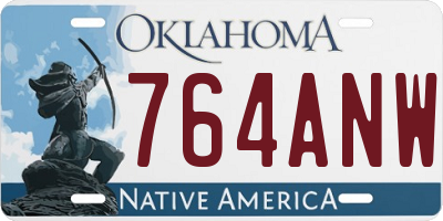 OK license plate 764ANW