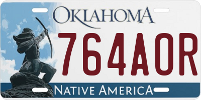 OK license plate 764AOR