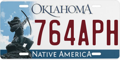 OK license plate 764APH