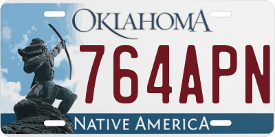 OK license plate 764APN