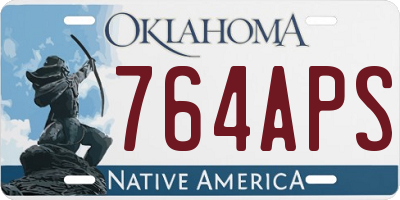 OK license plate 764APS
