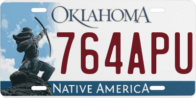 OK license plate 764APU