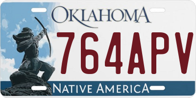 OK license plate 764APV