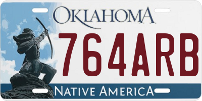 OK license plate 764ARB