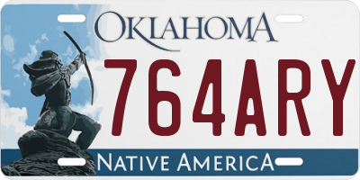 OK license plate 764ARY