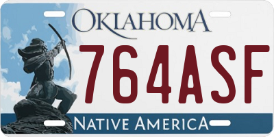 OK license plate 764ASF