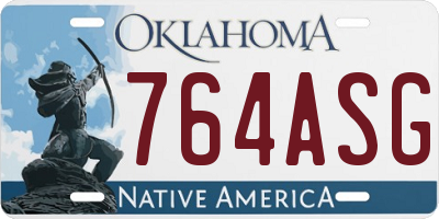 OK license plate 764ASG