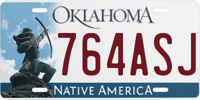 OK license plate 764ASJ