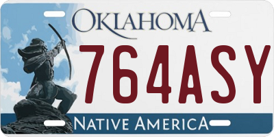 OK license plate 764ASY