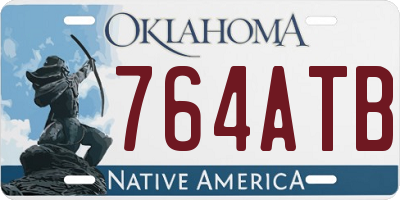 OK license plate 764ATB