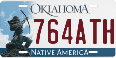 OK license plate 764ATH