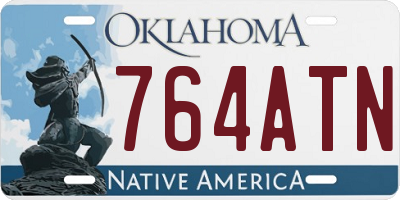 OK license plate 764ATN