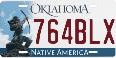 OK license plate 764BLX