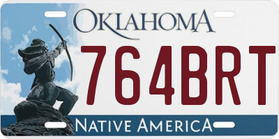 OK license plate 764BRT